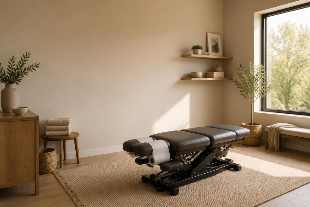 Clean recovery environment inside a chiropractic clinic
